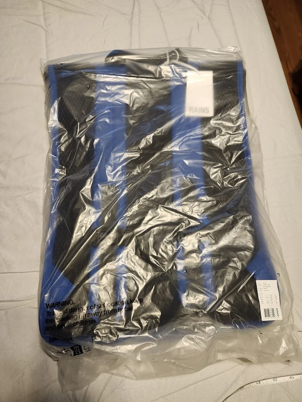 RAINS Roll-Top BLUE Backpack